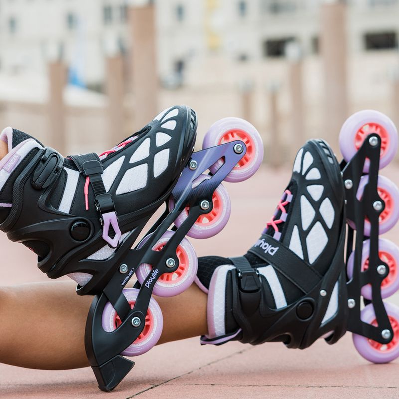 Playlife Lancer 84 women's roller skates black and purple 880274 10