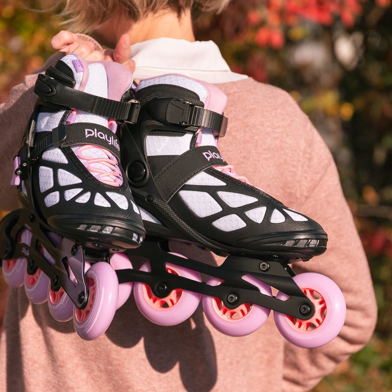 Playlife Lancer 84 women's roller skates black and purple 880274 12