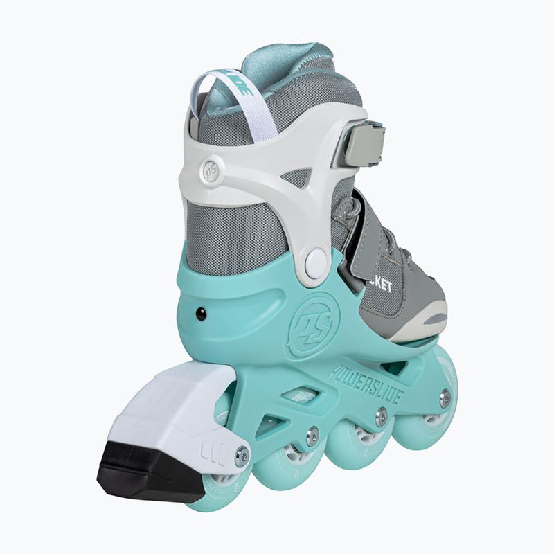 Powerslide Rocket grey/teal children's roller skates 12