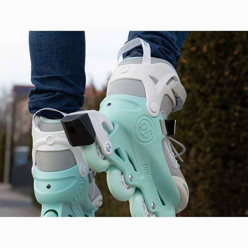 Powerslide Rocket grey/teal children's roller skates 19