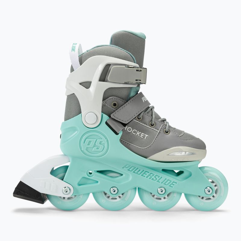 Powerslide Rocket grey/teal children's roller skates 6