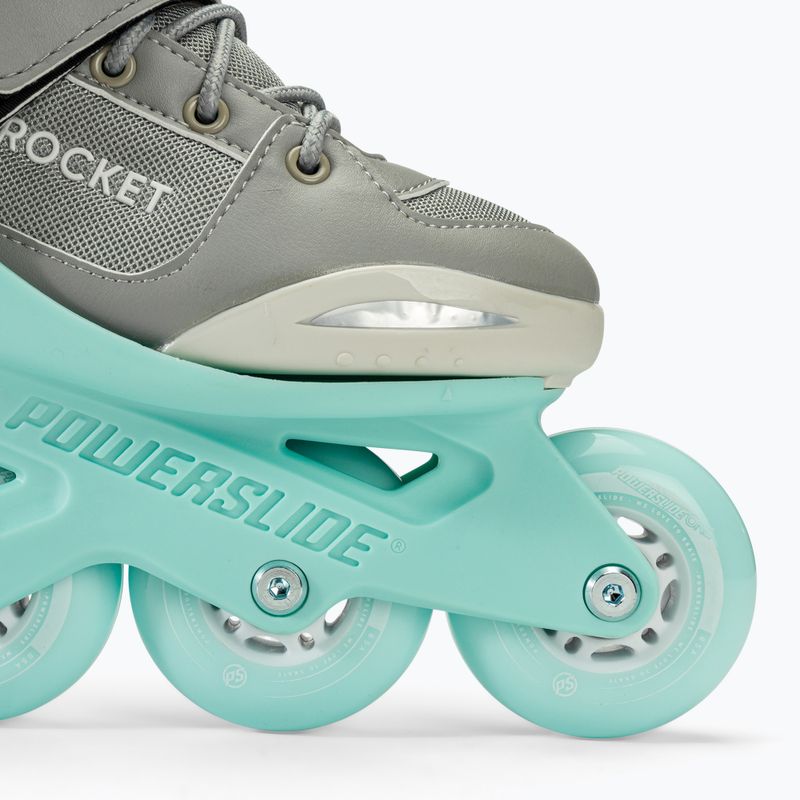 Powerslide Rocket grey/teal children's roller skates 7