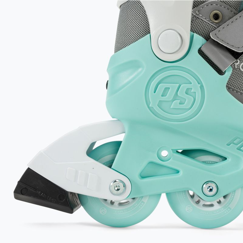 Powerslide Rocket grey/teal children's roller skates 8