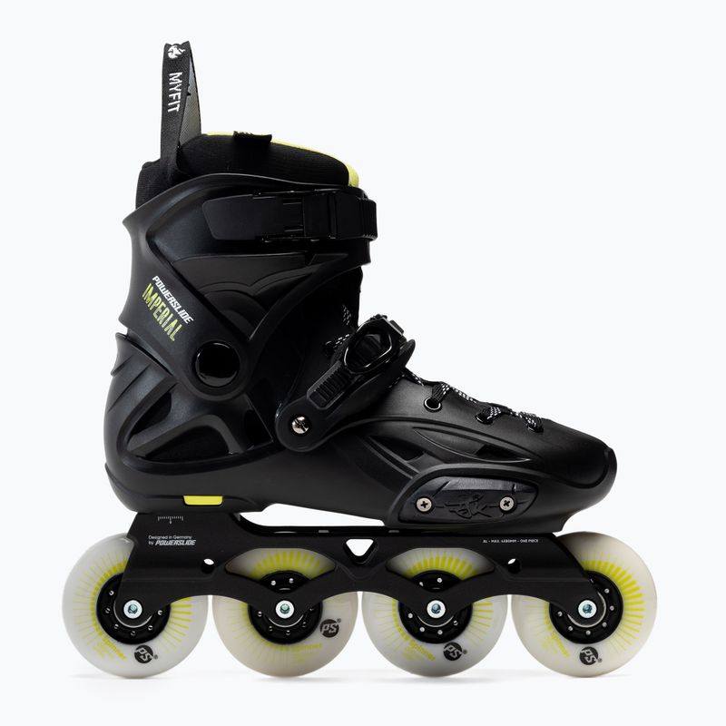 Powerslide men's roller skates Imperial One 80 black/yellow 908376 2