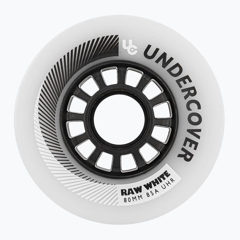 UNDERCOVER WHEELS Raw 80 mm/85A rollerblade wheels 4 pcs white