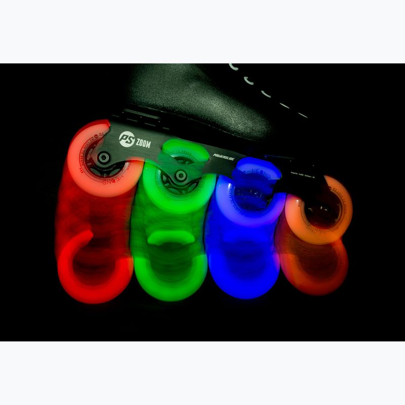 Powerslide Neons 80 mm/85A rollerblade wheels 4 pcs red. 5
