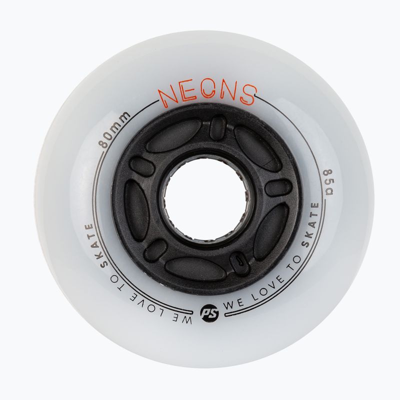 Powerslide Neons 80 mm/85A rollerblade wheels 4 pcs orange