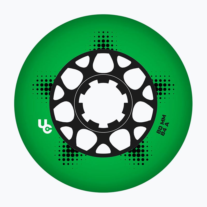 Roller skate wheels UNDERCOVER WHEELS Team Pro 80 mm/84A 4 pcs. green