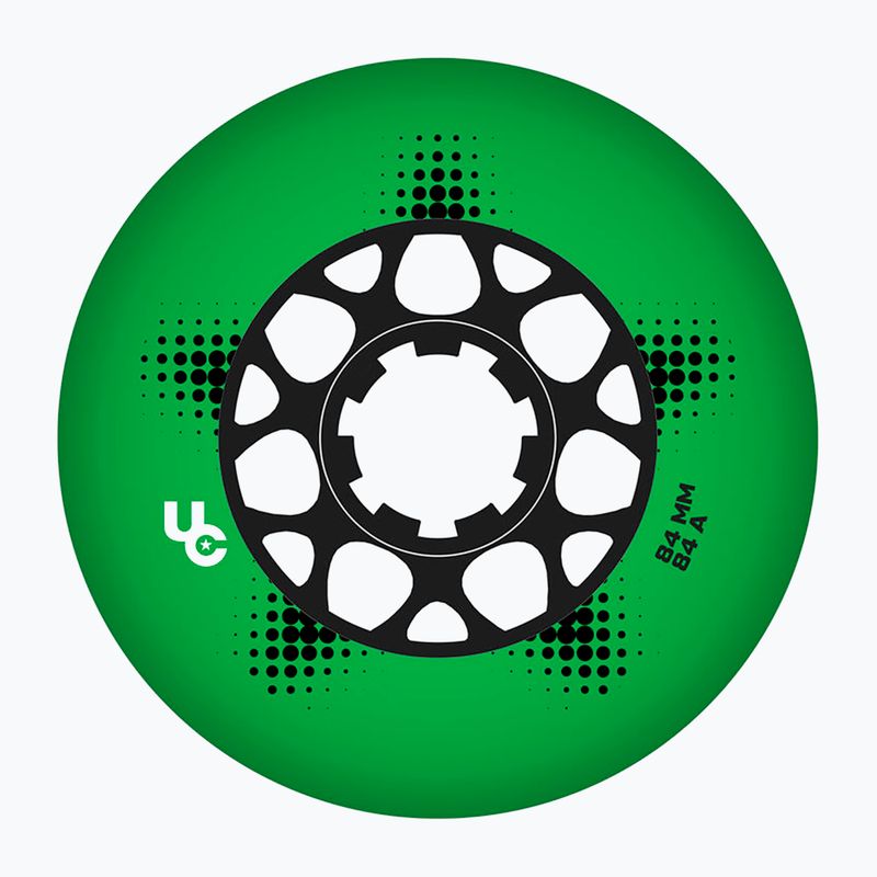 Roller skate wheels UNDERCOVER WHEELS Team Pro 84 mm/84A 4 pcs. green