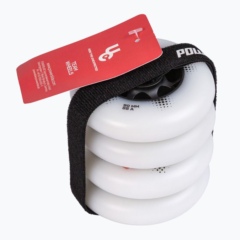 Roller skate wheels UNDERCOVER WHEELS Team Pro 90 mm/88A 4 pcs. white 2