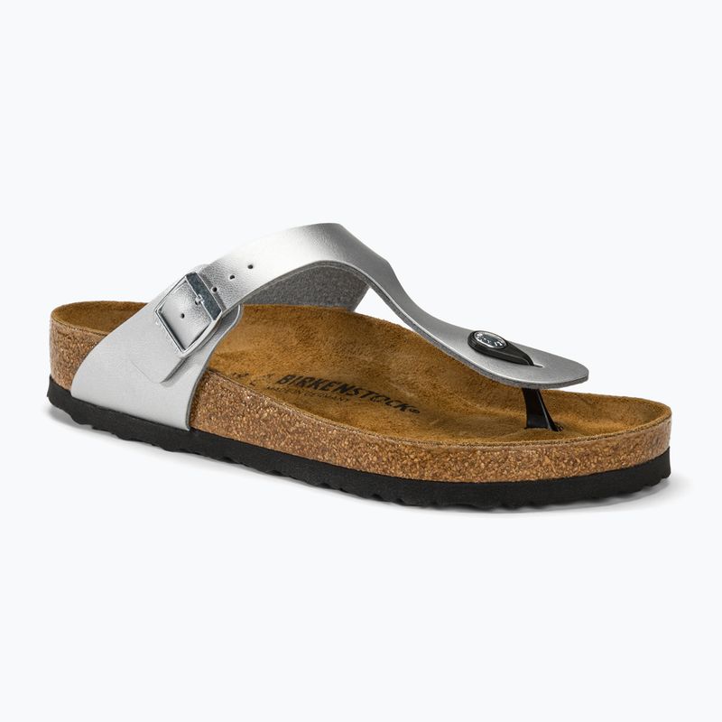 BIRKENSTOCK Gizeh BF Regular silver flip flops