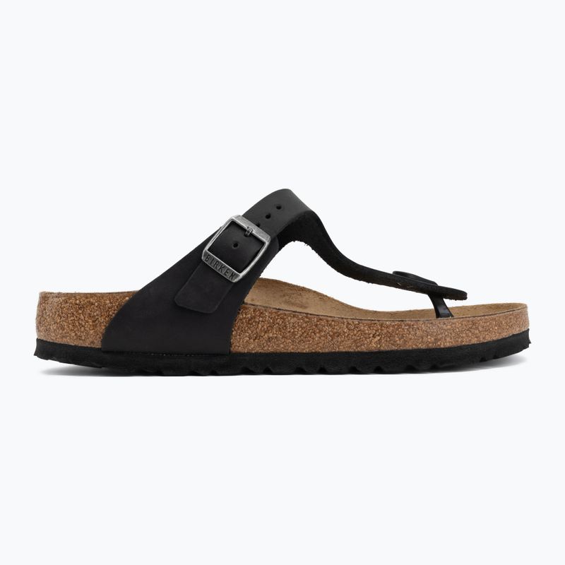 Slides BIRKENSTOCK Gizeh Oiled Leather black 2