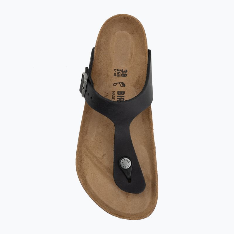 Slides BIRKENSTOCK Gizeh Oiled Leather black 5