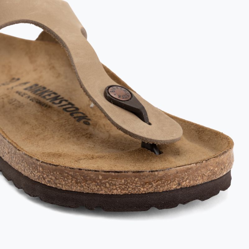 Slides BIRKENSTOCK Gizeh Oiled Leather tabacco brown 7