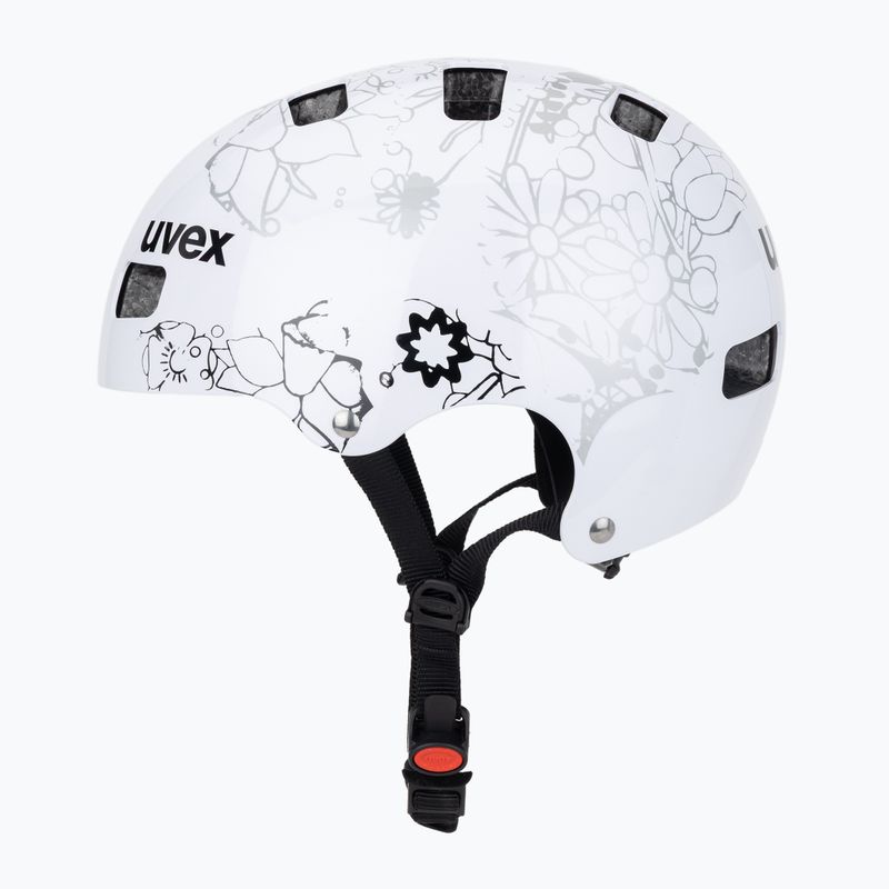 Children's helmet UVEX Kid 3 white flower/black 3