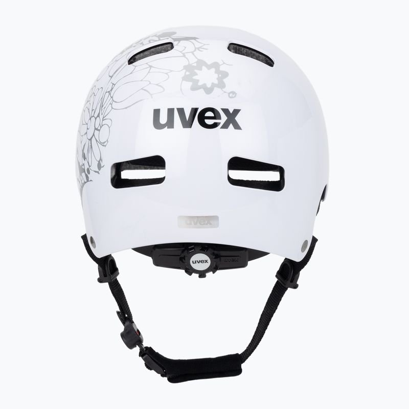 Children's helmet UVEX Kid 3 white flower/black 4