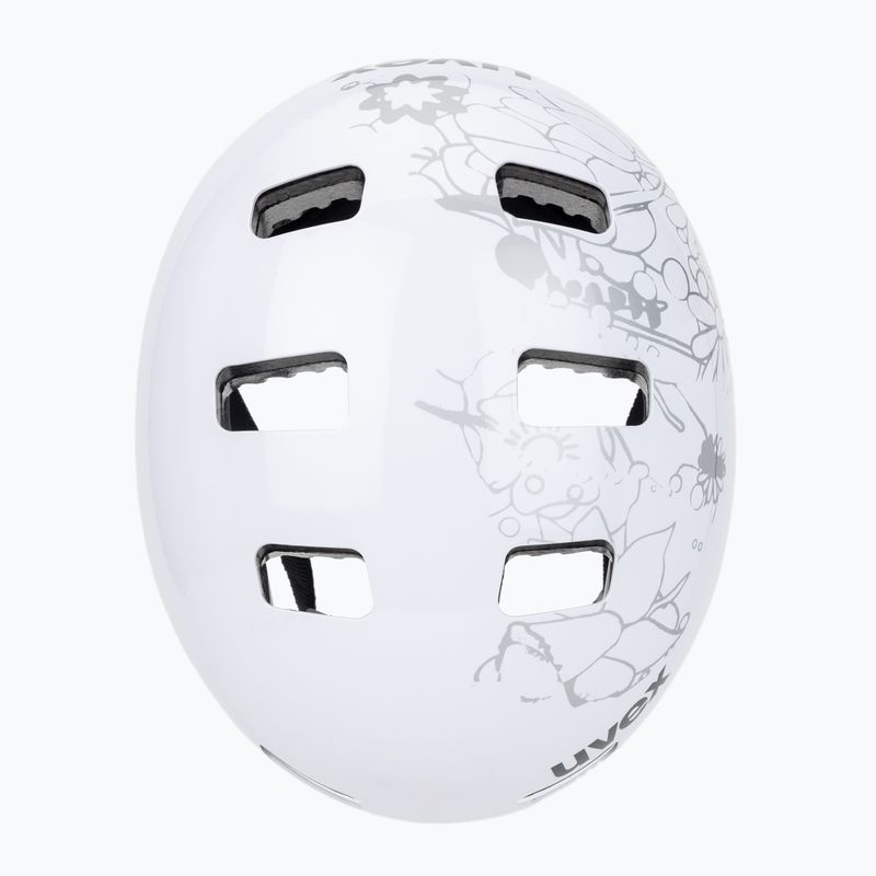 Children's helmet UVEX Kid 3 white flower/black 6