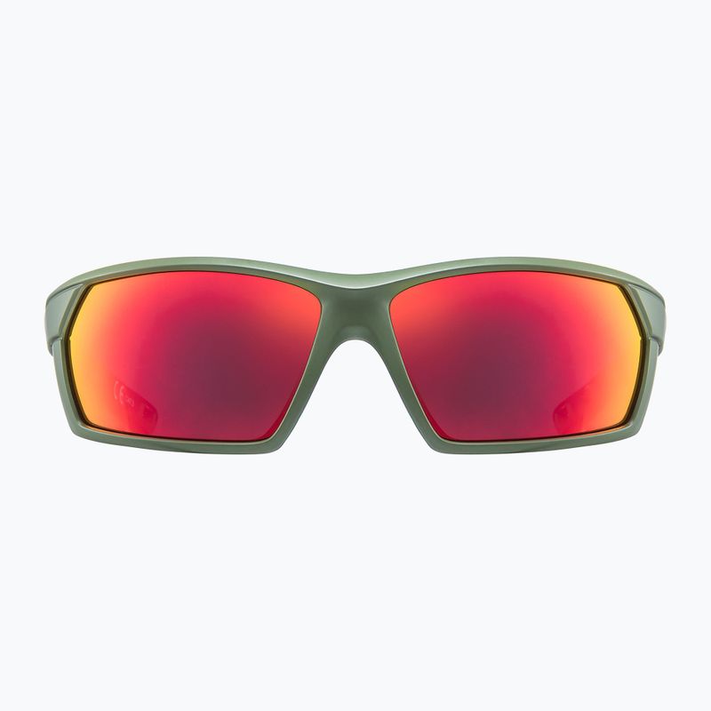 UVEX Sportstyle 225 olive green mat/mirror silver sunglasses 53/2/025/7716 6