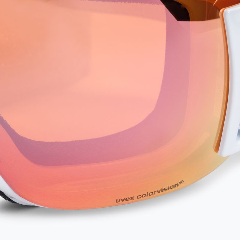 Ski goggles UVEX Downhill 2000 S CV white/mirror rose colorvision orange 55/0/447/10 5