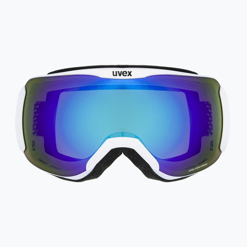 UVEX Downhill 2100 CV ski goggles white mat/mirror blue colorvision green 55/0/392/10 7