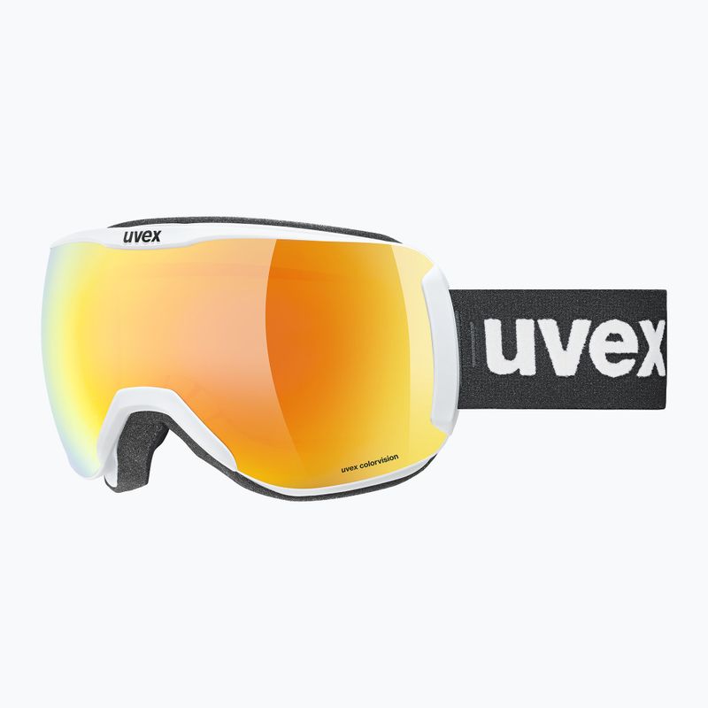 UVEX Downhill 2100 CV Race white matt/mirror orange clear ski goggles