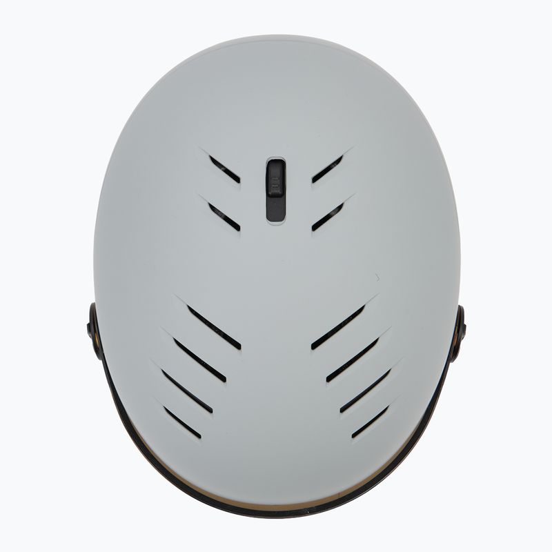 Ski helmet UVEX Wanted Visor rhino matt/mirror blue/smoke 5