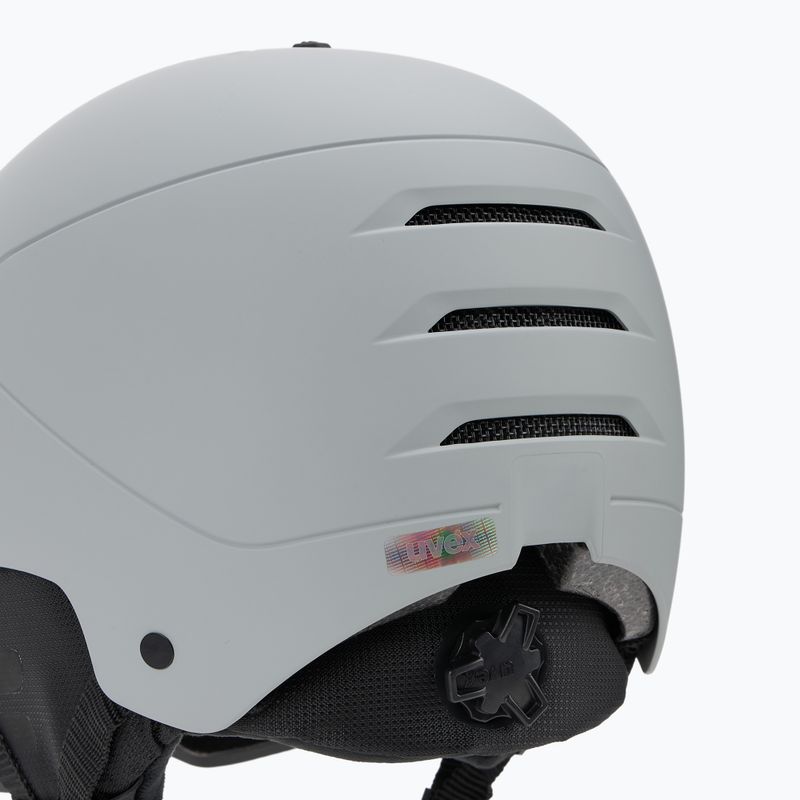 Ski helmet UVEX Wanted Visor rhino matt/mirror blue/smoke 7