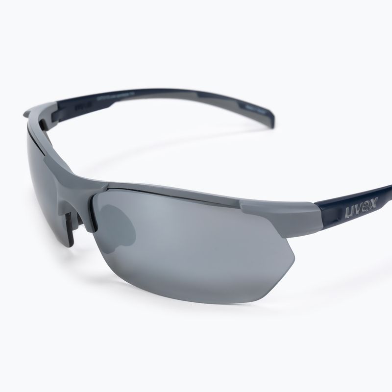 UVEX Sportstyle 114 rhino deep space mat/litemirror silver/litemirror orange/clear sunglasses S5309395416 5