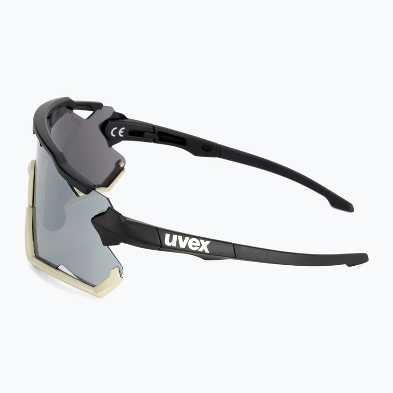 UVEX Sportstyle 228 black sand mat/mirror silver cycling glasses 53/2/067/2816 4