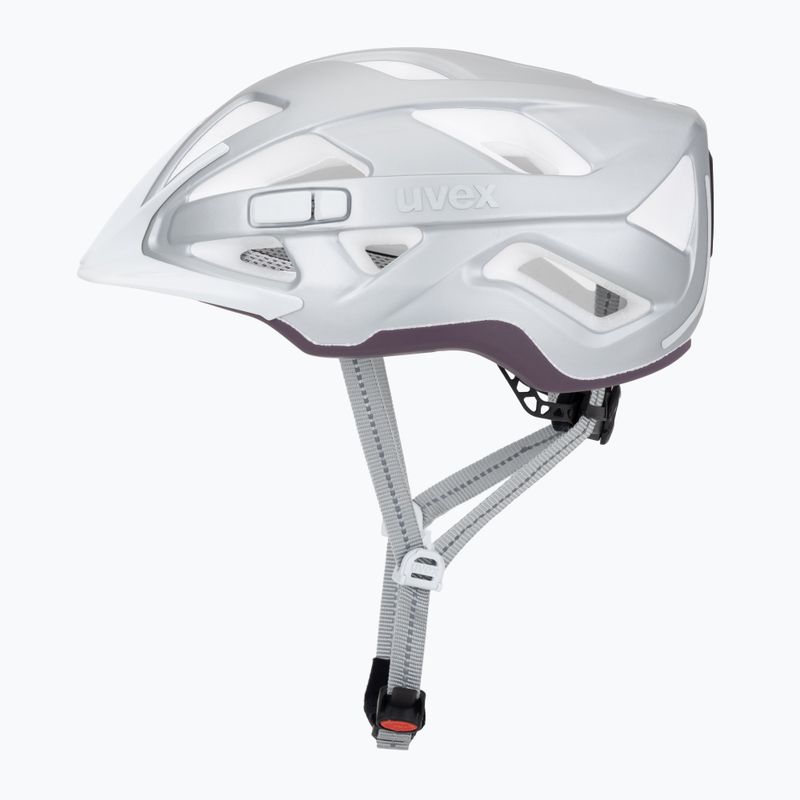 Bike helmet UVEX City Active silver/plum matt 3