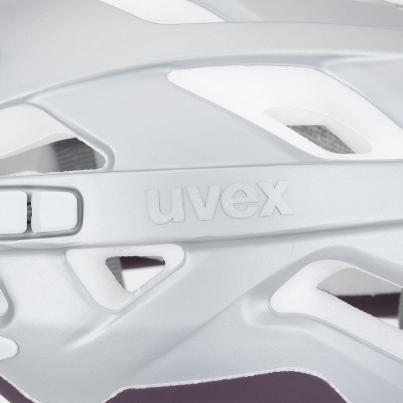 Bike helmet UVEX City Active silver/plum matt 7