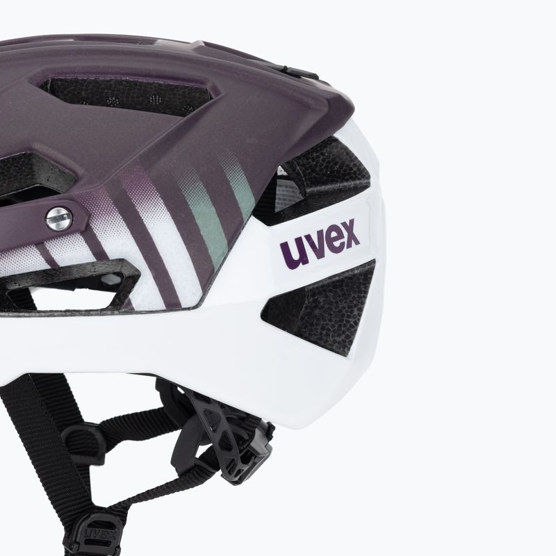 Bike helmet UVEX Quatro CC plum/white matt 7