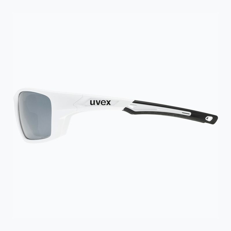 Bicycle goggles UVEX Sportstyle 232 P white mat/polavision mirror silver S5330028850 6