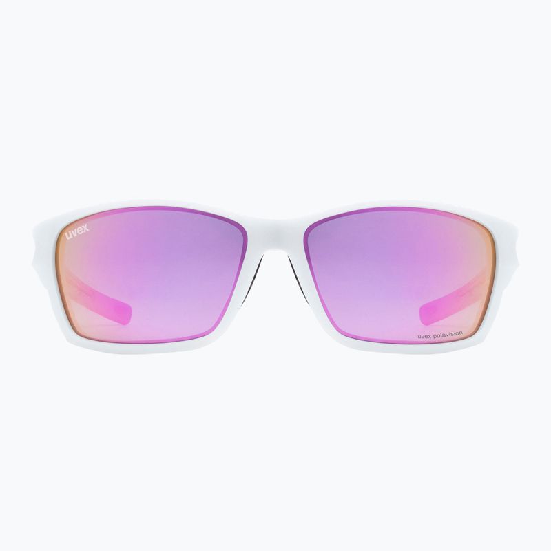 UVEX Sportstyle 232 P cycling glasses peacock prestige mat/polavision mirror pink S5330028330 7
