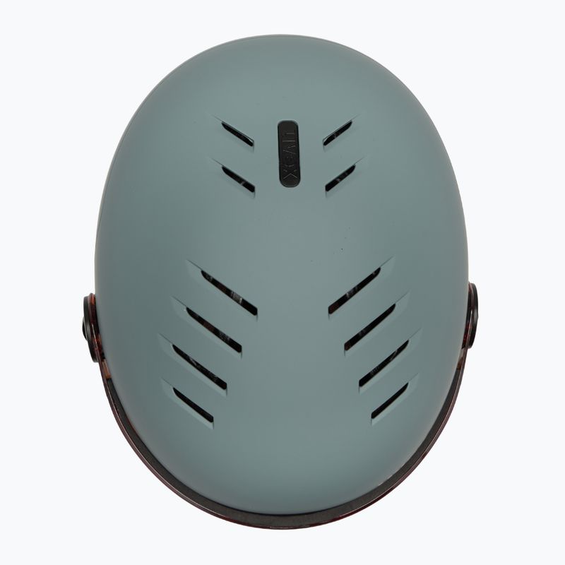 Children's ski helmet UVEX Rocket Visor Jr rhino/blush matt/mirror silver/lasergold lite 6