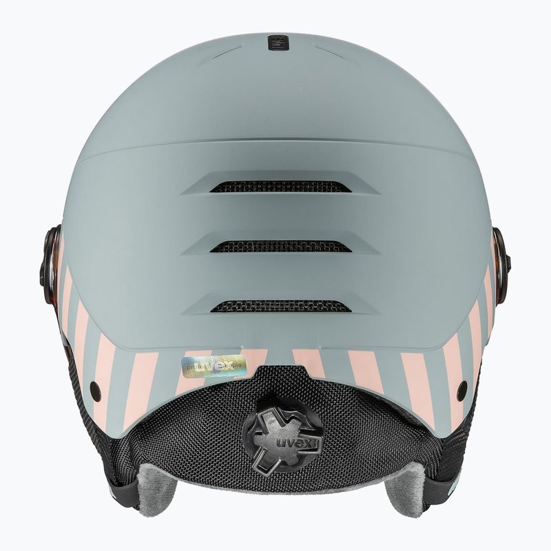 Children's ski helmet UVEX Rocket Visor Jr rhino/blush matt/mirror silver/lasergold lite 3