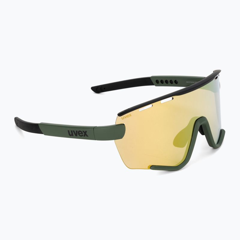 UVEX Sportstyle 236 Set moss green black mat/mirror yellow cycling glasses 53/3/004/7216 2