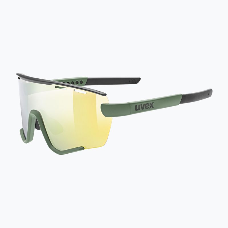 UVEX Sportstyle 236 Set moss green black mat/mirror yellow cycling glasses 53/3/004/7216 7