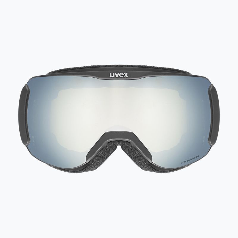 UVEX Downhill 2100 CV ski goggles black matt/mirror white/colorvision green 2