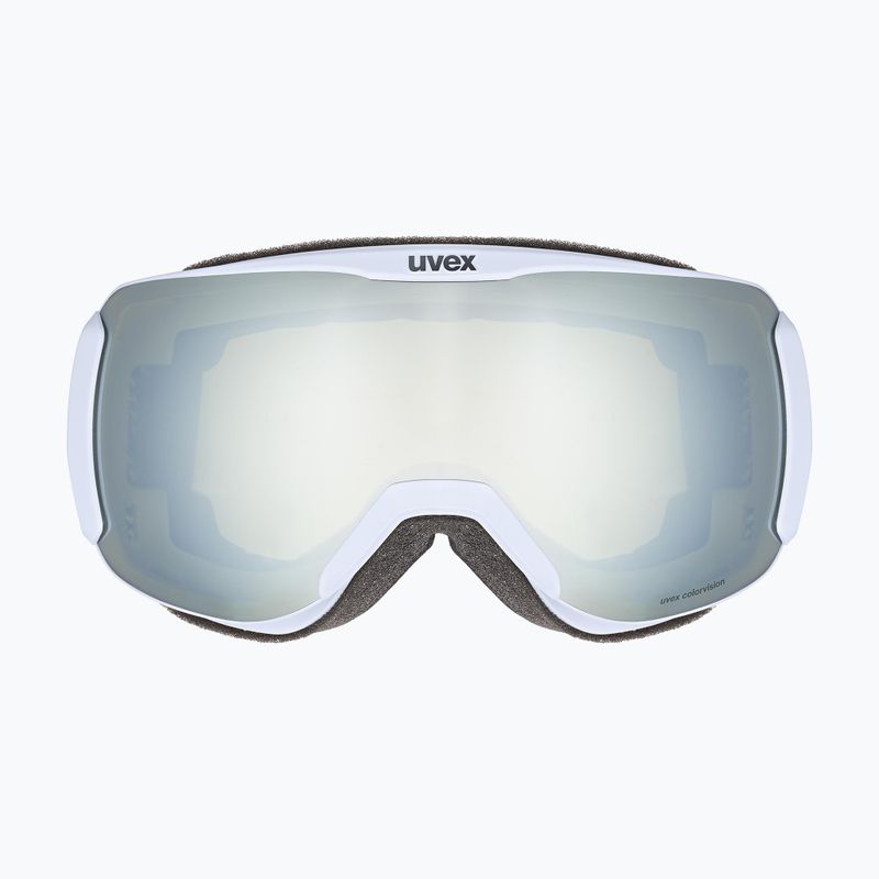 Women's ski goggles UVEX Downhill 2100 CV WE S2 arctic blue matt/mirror white/colorvision green 2