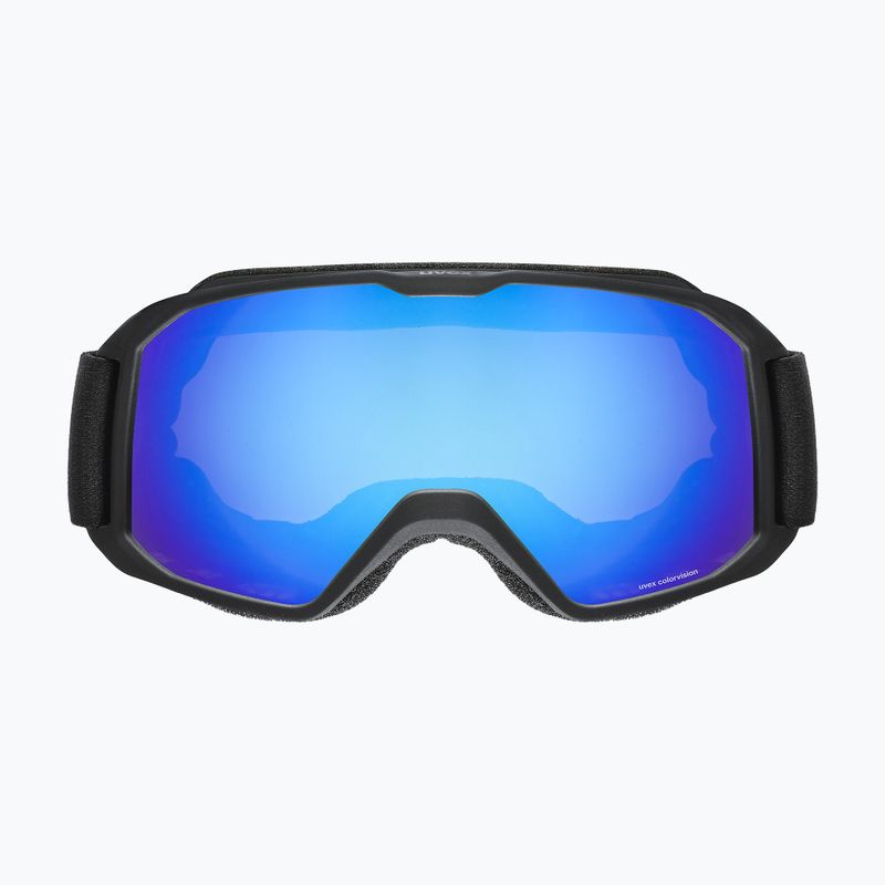 UVEX Xcitd CV ski goggles black matt/mirror blue green 2