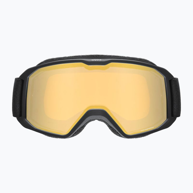 UVEX Elemnt FM ski goggles black matt/mirror green clear lasergold lite 2