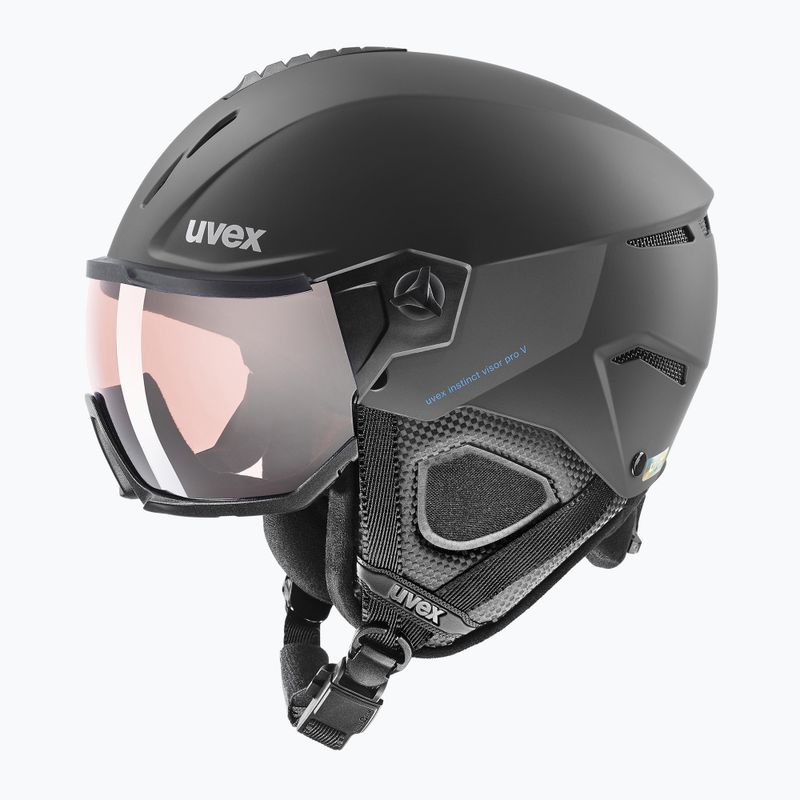 Ski helmet UVEX Instinct Visor PRO V black matt/silver/silver 3