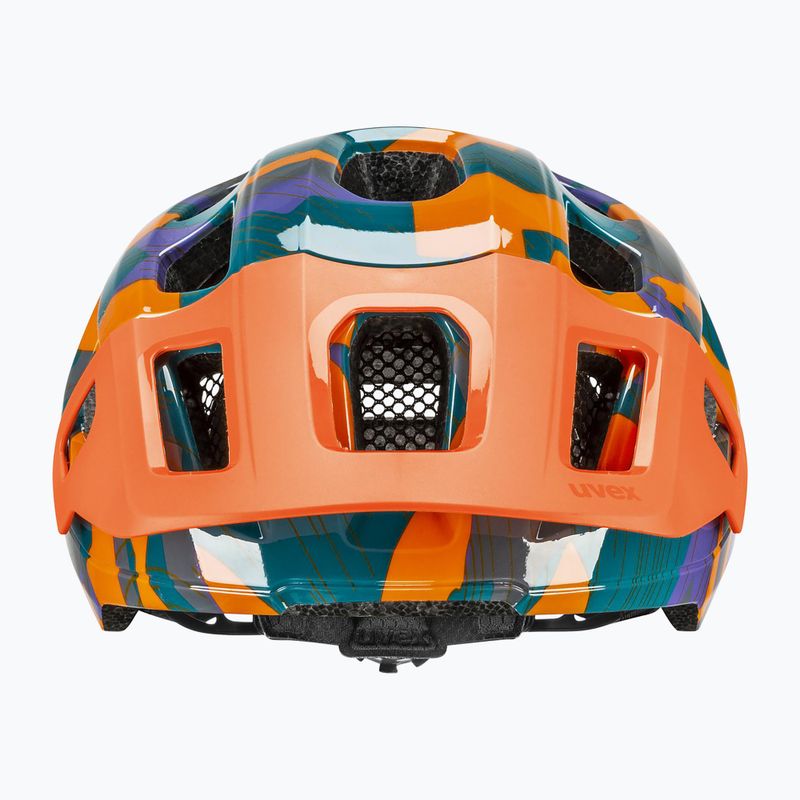 Children's bike helmet UVEX React Jr papaya camo 3