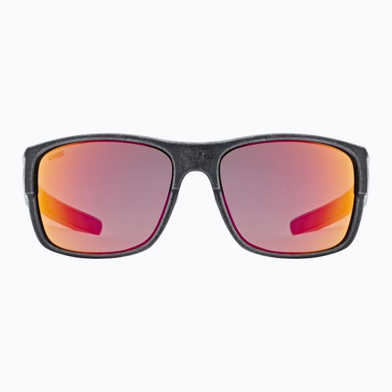 UVEX sunglasses Esntl Urban black matt/mirror red 2