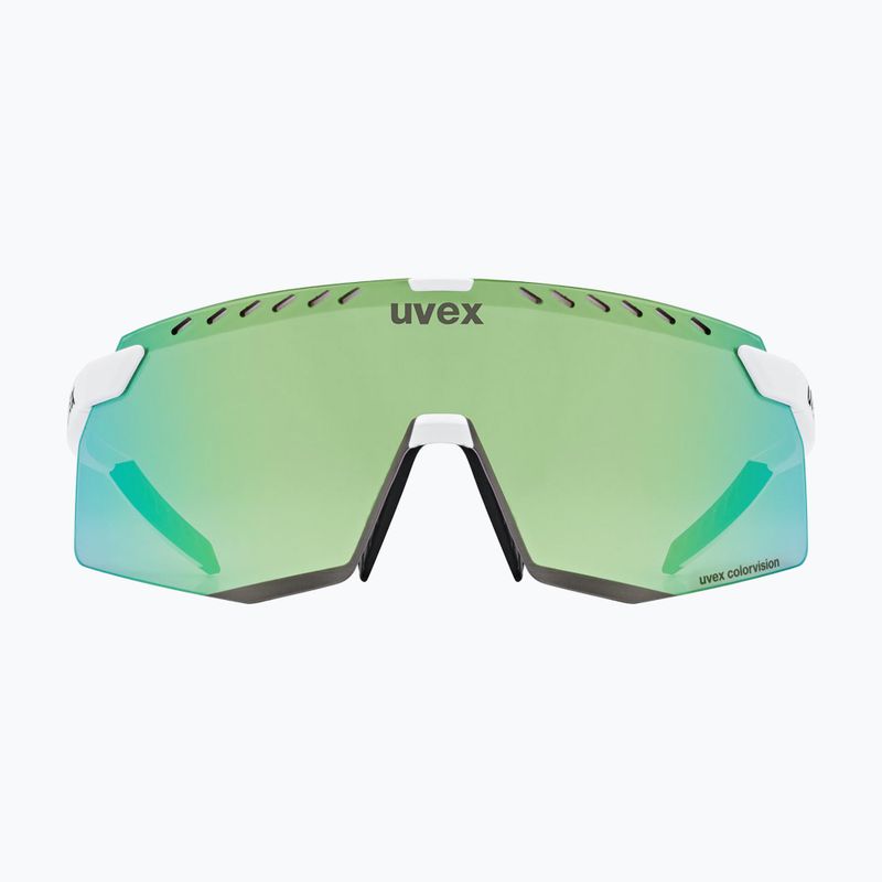 UVEX Pace Stage CV white matt/mirror green sunglasses 2