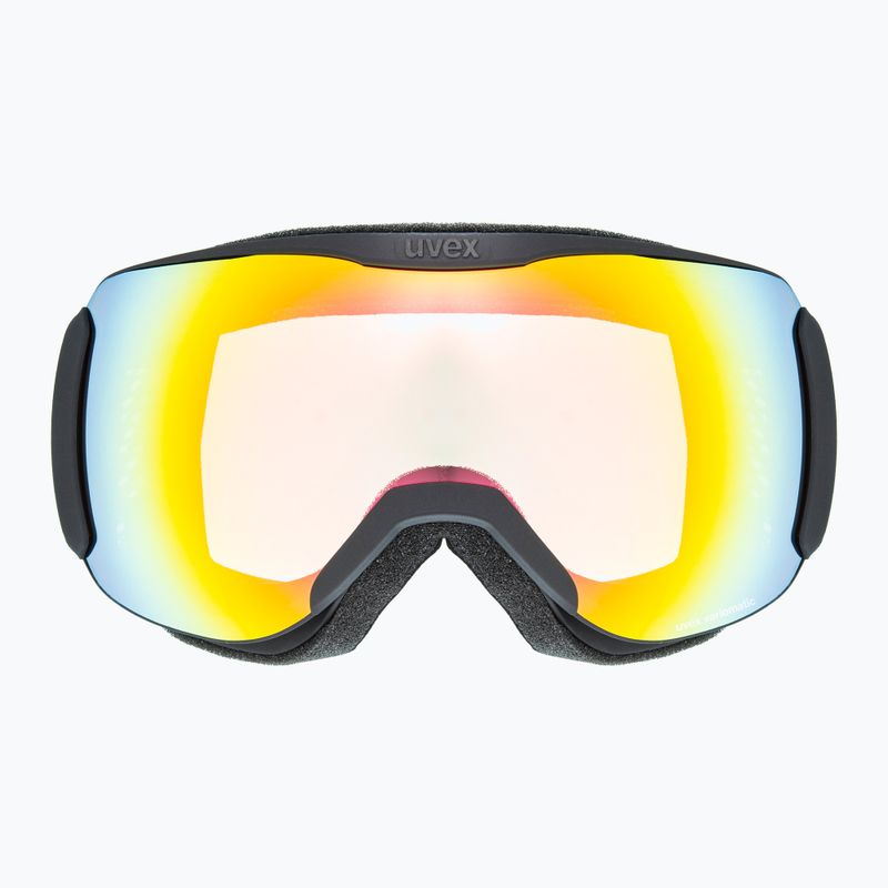 UVEX Downhill 2100 V ski goggles black matt/mirror rainbow clear 2