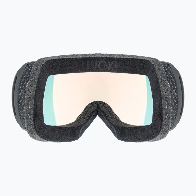 UVEX Downhill 2100 V ski goggles black matt/mirror rainbow clear 3