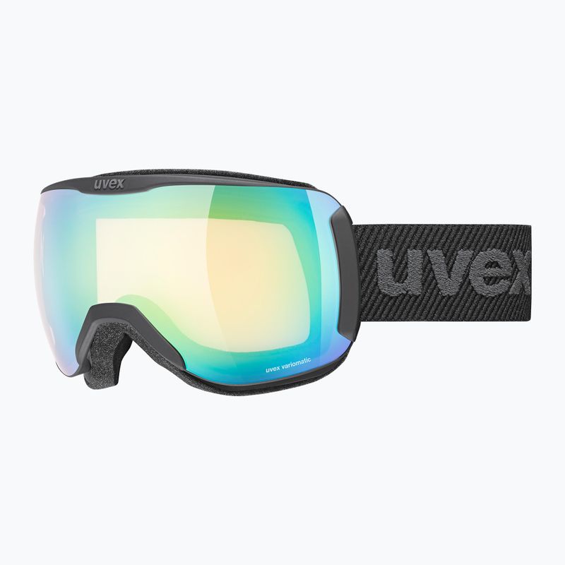 Ski goggles UVEX Downhill 2100 V black matt/mirror green clear