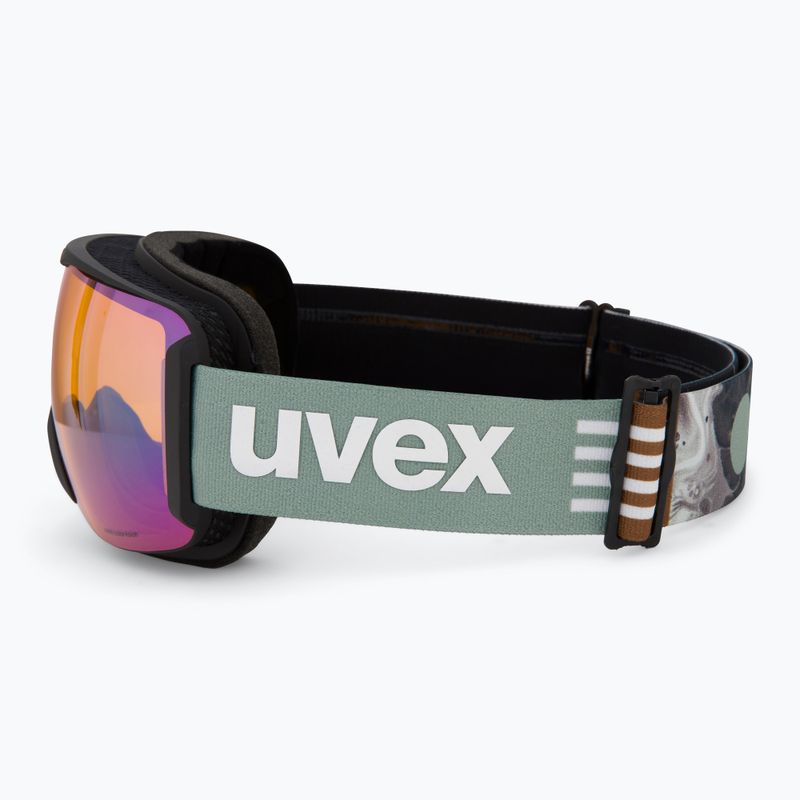 UVEX Downhill 2100 CV ski goggles black matt/mirror opal yellow 4